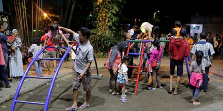 Salah satu tempat bermain anak yang ada di Taman Bungkul Surabaya