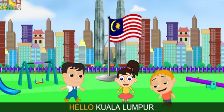 Lagu Hello Kuala Lumpur memiliki lirik dan musik yang sangat mirip dengan Halo-Halo Bandung (Tangkapan layar YouTube Kanak TV)